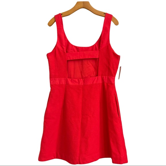 Anthropologie Maeve sleeveless scoop neck Red mini dress Party Resortwear NWT - Picture 3 of 5